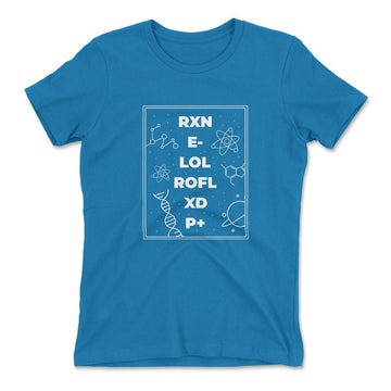 Scientific Verbal Expression Womens T-Shirt in Turquoise color